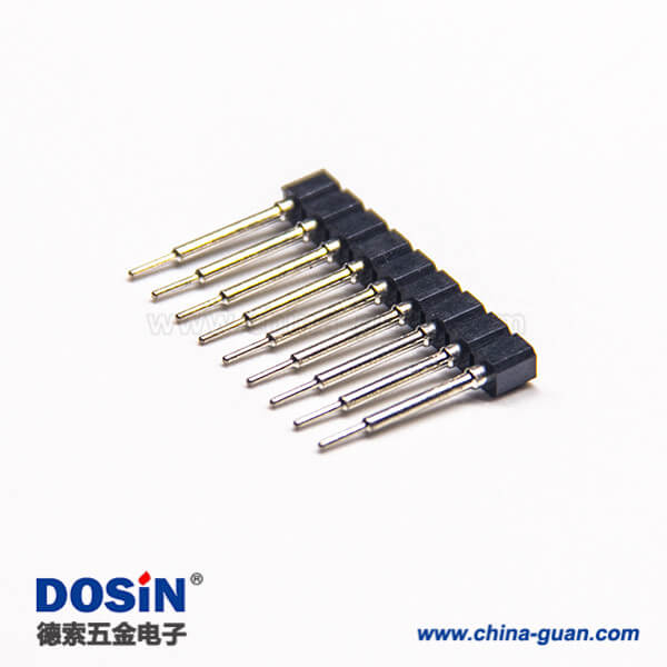 20-1 單排圓孔座排母連接器2.54mm間距9pin直式長15mm