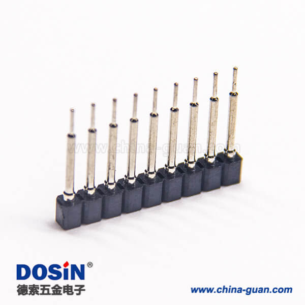 20-2 單排圓孔座排母連接器2.54mm間距9pin直式長15mm