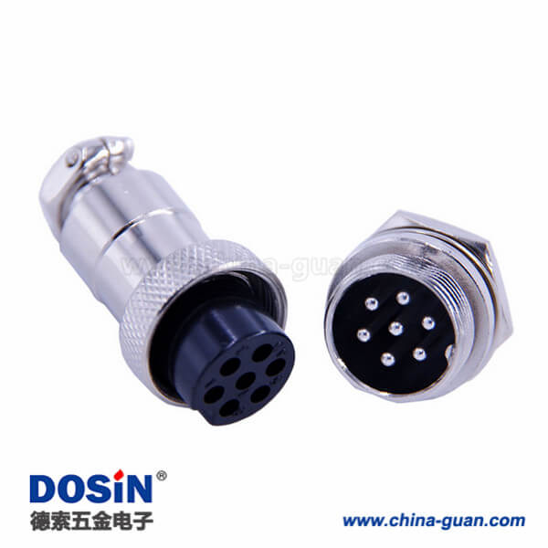 29-1 防水航空插頭GX20 7芯直式公插座母插頭