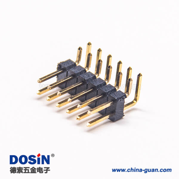 29 彎腳排針雙排間距2.54mm插孔2X6 pin鍍金10pcs