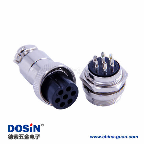 29 防水航空插頭GX20 7芯直式公插座母插頭