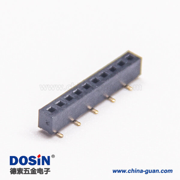 3 1.27mm單排排母10PIN錯位貼片連接器X3