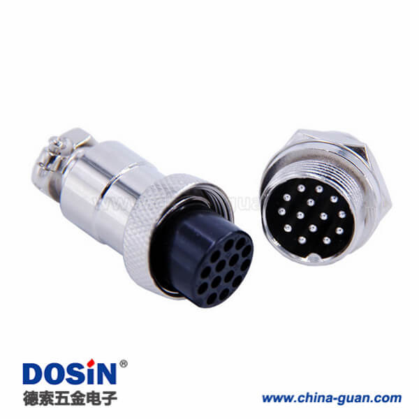 31 14芯航空插頭連接器GX20直式常規款母插頭公插座