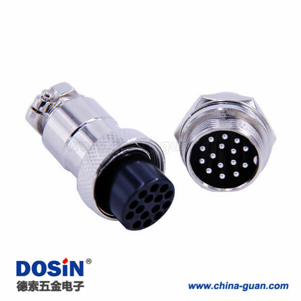 32-1 GX20航空連接器15芯直式防水插頭插座