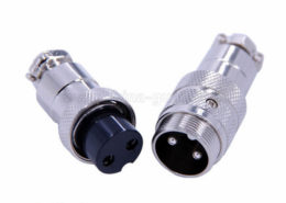 GX20航空對接插頭2芯電纜式直式公母圓形連接器