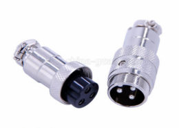 GX20對接航空插頭3芯接線式直式電子連接器