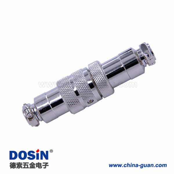 37-2 6芯電纜線連接器GX20直式公母航空插頭接線