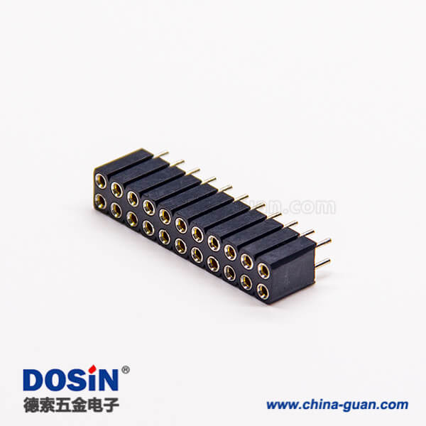 38 22pin圓孔排母雙排22pin間距2.54mm直式插板