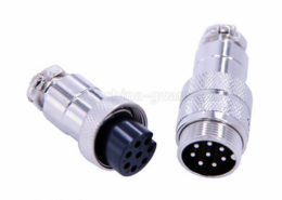 GX20 8芯連接器直式對接公母航空連接器