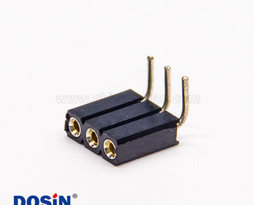 25pin單排排母直式180度間距2.54mm長10mm