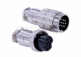 10芯電纜航空插頭直式GX20對接圓形公母連接器