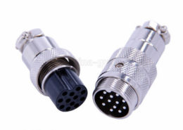 12芯對接航空插頭連接器GX20公母電子連接器直式