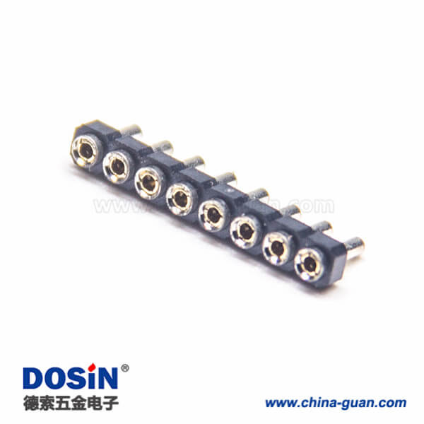 單排圓孔連接器8PIN直式排母長4.44mm插板式間距2.0mm3pcs