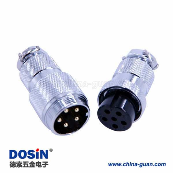 68-2 5芯對(duì)接型航空頭GX25公頭母頭直式對(duì)接型連接器2套
