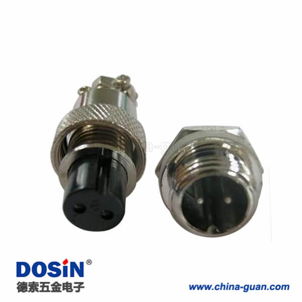 75 2芯航空頭GX12連接器直式公插座母插頭5套