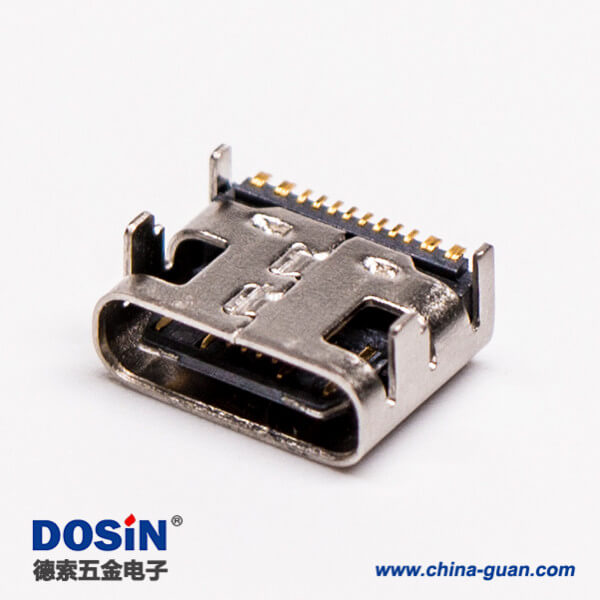 8 type-c母座usb3.0彎式SMT貼板接PCB