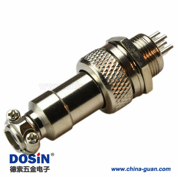 80-1 電纜連接器GX12-6P公插座母插頭航空直式連接器5套