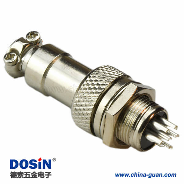 80 電纜連接器GX12-6P公插座母插頭航空直式連接器5套