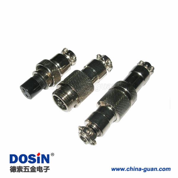 82 GX12對接式航空插頭2芯直式公母金屬對接連接器5套