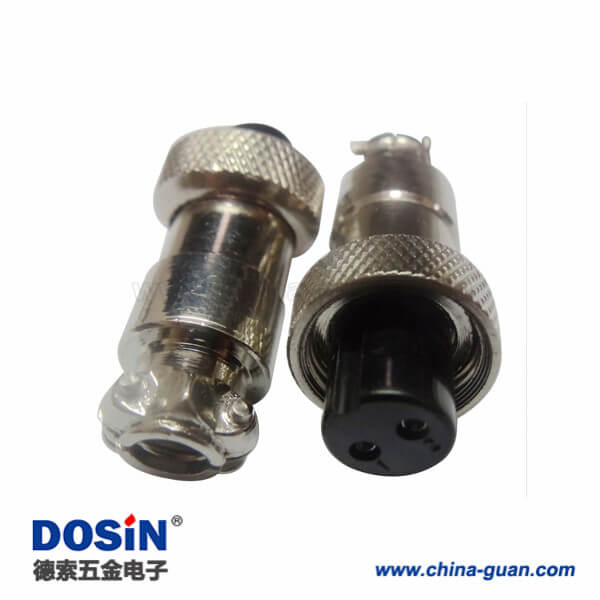 84 GX12-2芯母頭航空頭對接式直式金屬連接器10個