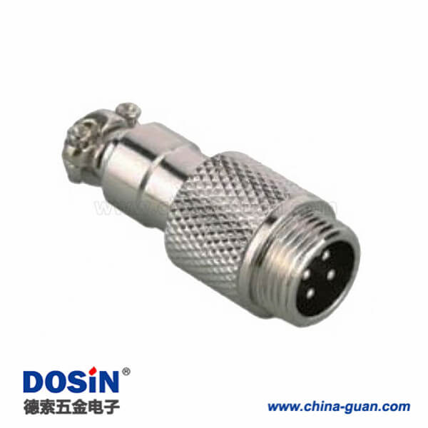 87 4芯對接公頭航空插頭GX12金屬電子連接器5個