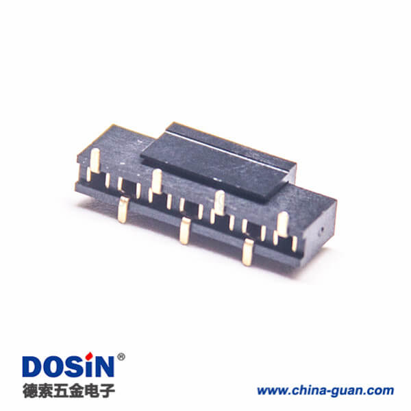 9-1 貼片單排母座2.0mm直式塑高4.3mm錯位排母5pcs
