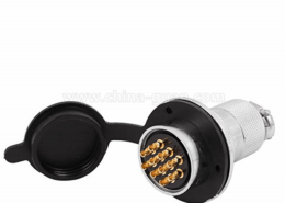 GX30 10芯圓形航空連接器大圓盤安裝插頭接線航空插頭插座