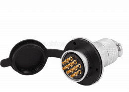 大圓盤GX30 7芯連接器母頭公座圓形航空連接器