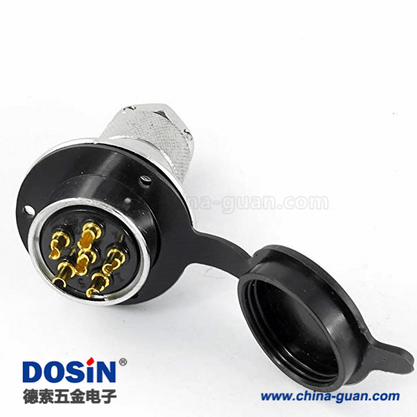 122 GX30-7芯法蘭安裝公母插頭插座電子連接器