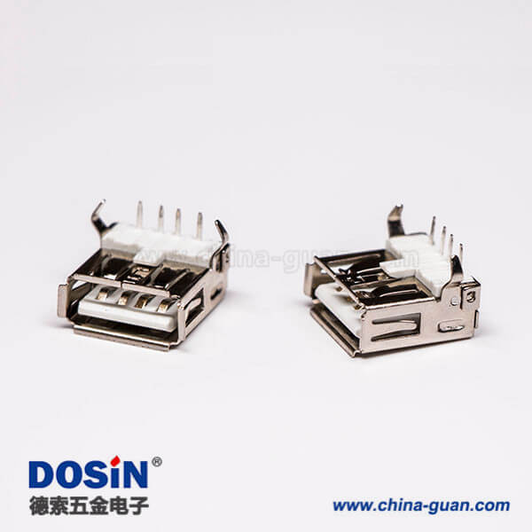 usb2.0接口type a彎式母頭插板接PCB板 usb2.0接口type a彎式母頭插板接PCB板