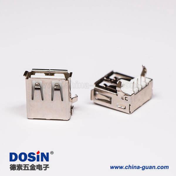 usb2.0接口type a彎式母頭插板接PCB板 usb2.0接口type a彎式母頭插板接PCB板