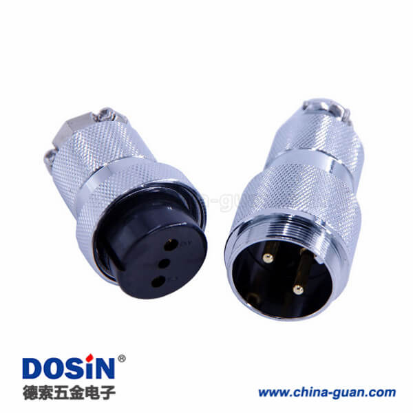 70 航空插頭GX30對接公母頭連接器2芯直式2套