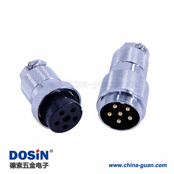 73 航空插頭GX30-6芯公頭母頭對接直式航空插頭2套