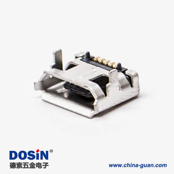 micro usb接口手機5pinB型SMT兩腳DIP 7.15 micro usb接口手機5pinB型SMT兩腳DIP 7.15