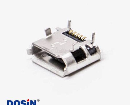 micro usb b接口5p SMT B型牛角型直式連接器5.65-4.85