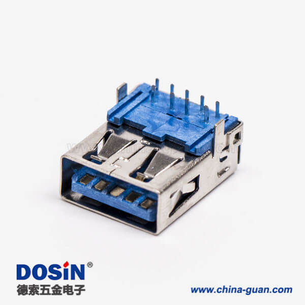 usb3.0插座a型母座彎式DIP直腳插板 usb3.0插座a型母座彎式DIP直腳插板