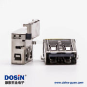 usb3.0母頭沉板彎式加高兩腳插板接PCB板 usb3.0母頭沉板彎式加高兩腳插板接PCB板