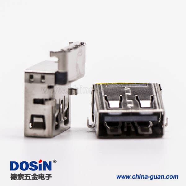 usb3.0母頭沉板彎式加高兩腳插板接PCB板