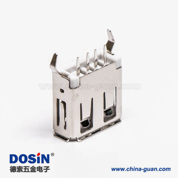 usb/a母座直插接PCB板白色膠芯彎腳 usb/a母座直插接PCB板白色膠芯彎腳