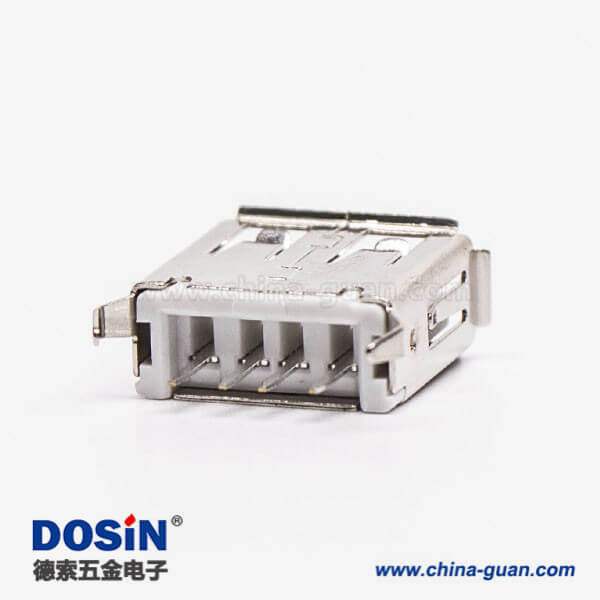 usb/a母座直插接PCB板白色膠芯彎腳 usb/a母座直插接PCB板白色膠芯彎腳