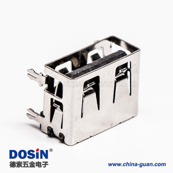 2.0usb彎母座封裝黑色膠芯帶魚叉腳插板 2.0usb彎母座封裝黑色膠芯帶魚叉腳插板