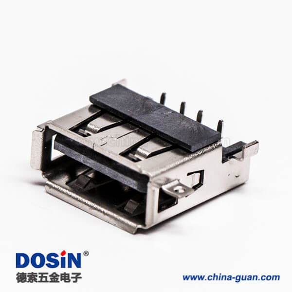 type-a型usb口母頭90度短體反向沉板插板 type-a型usb口母頭90度短體反向沉板插板