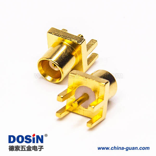 mcx直孔座母頭鍍金直式卡板接PCB板