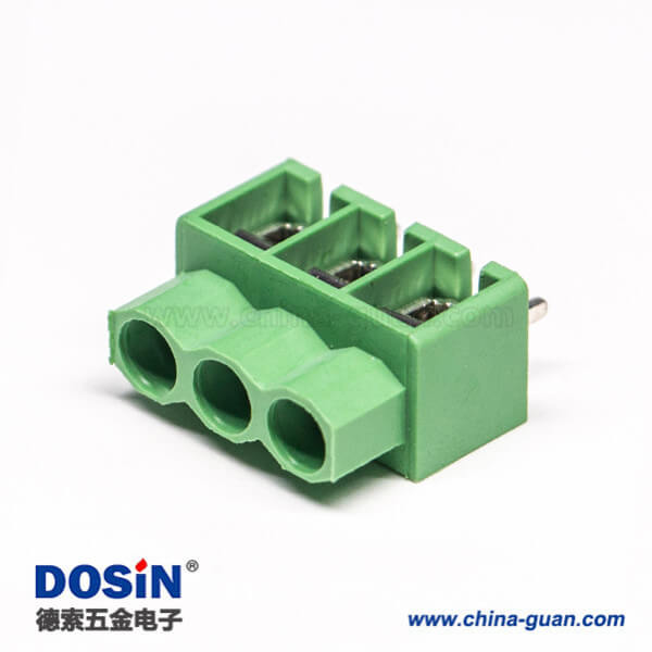 綠色端子螺釘式3芯接線直式接PCB 板 綠色端子螺釘式3芯接線直式接PCB 板