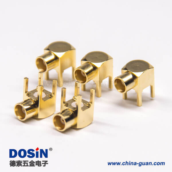 mcx母頭連接器插板接PCB板彎式鍍金