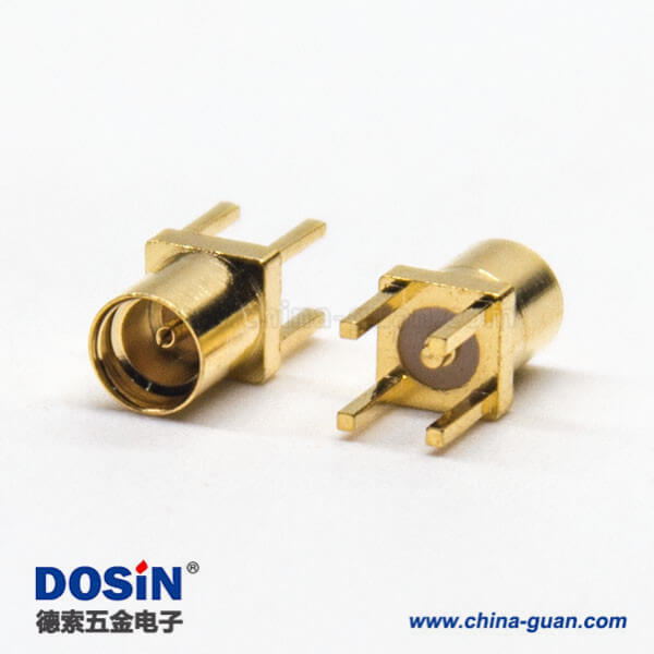mmcx鍍金直式母座插板式接PCB板