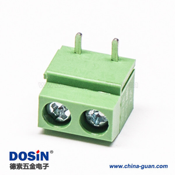 螺釘式PCB接線端子2芯彎式綠色接PCB板穿孔式 螺釘式PCB接線端子2芯彎式綠色接PCB板穿孔式