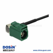 汽車天線線束Fakra E型母頭轉RCA母頭彎式視頻連接器接線1米 汽車天線線束Fakra E型母頭轉RCA母頭彎式視頻連接器接線1米