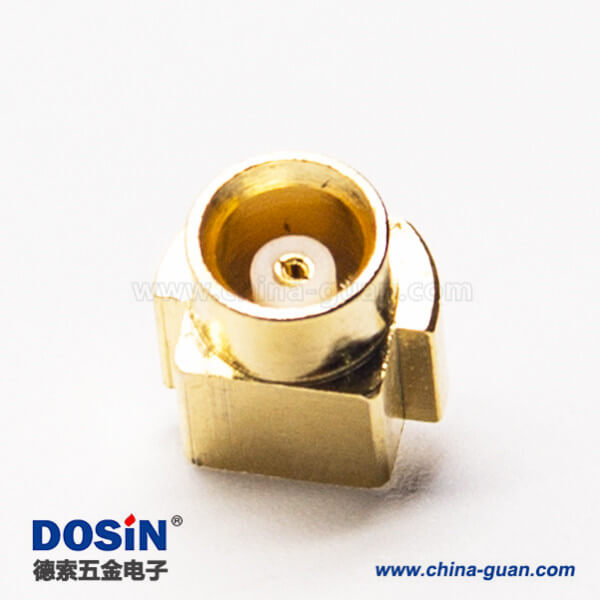 mcx同軸連接器直式180度母頭沉板式接PCB板鍍金