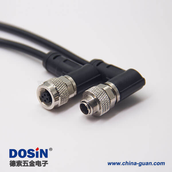 m9 尼農電纜防水接頭90度4芯公轉母注塑線 m9 尼農電纜防水接頭90度4芯公轉母注塑線